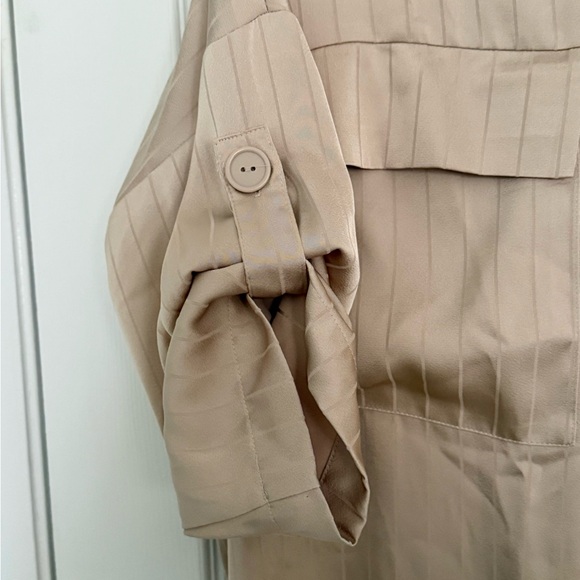 Zara Light Tan Shirt size Medium - Picture 10 of 11